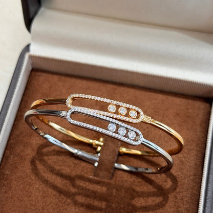 [Lumi Jewelery]Move Pav辿 Diamond Bangle Bracelet M