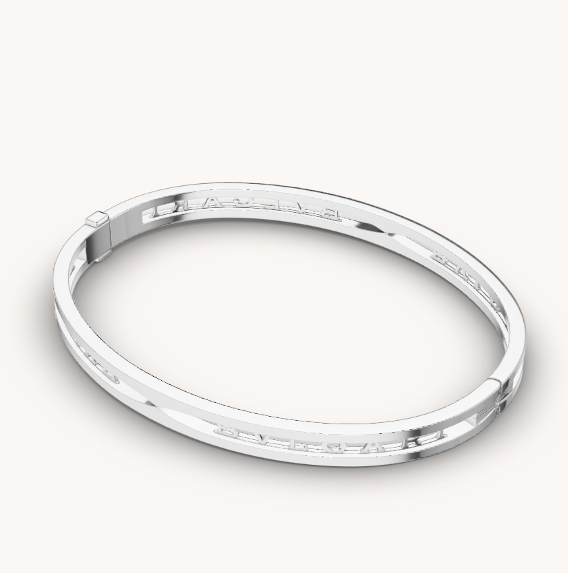[Lumi Jewelry]ZERO 1 SPIRAL LOGO SILVER BRACELET