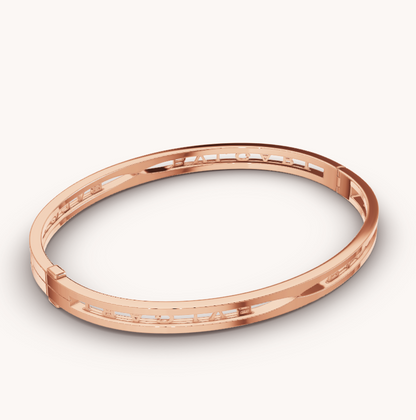 [Lumi Jewelry]ZERO 1 SPIRAL LOGO PINK GOLD BRACELET