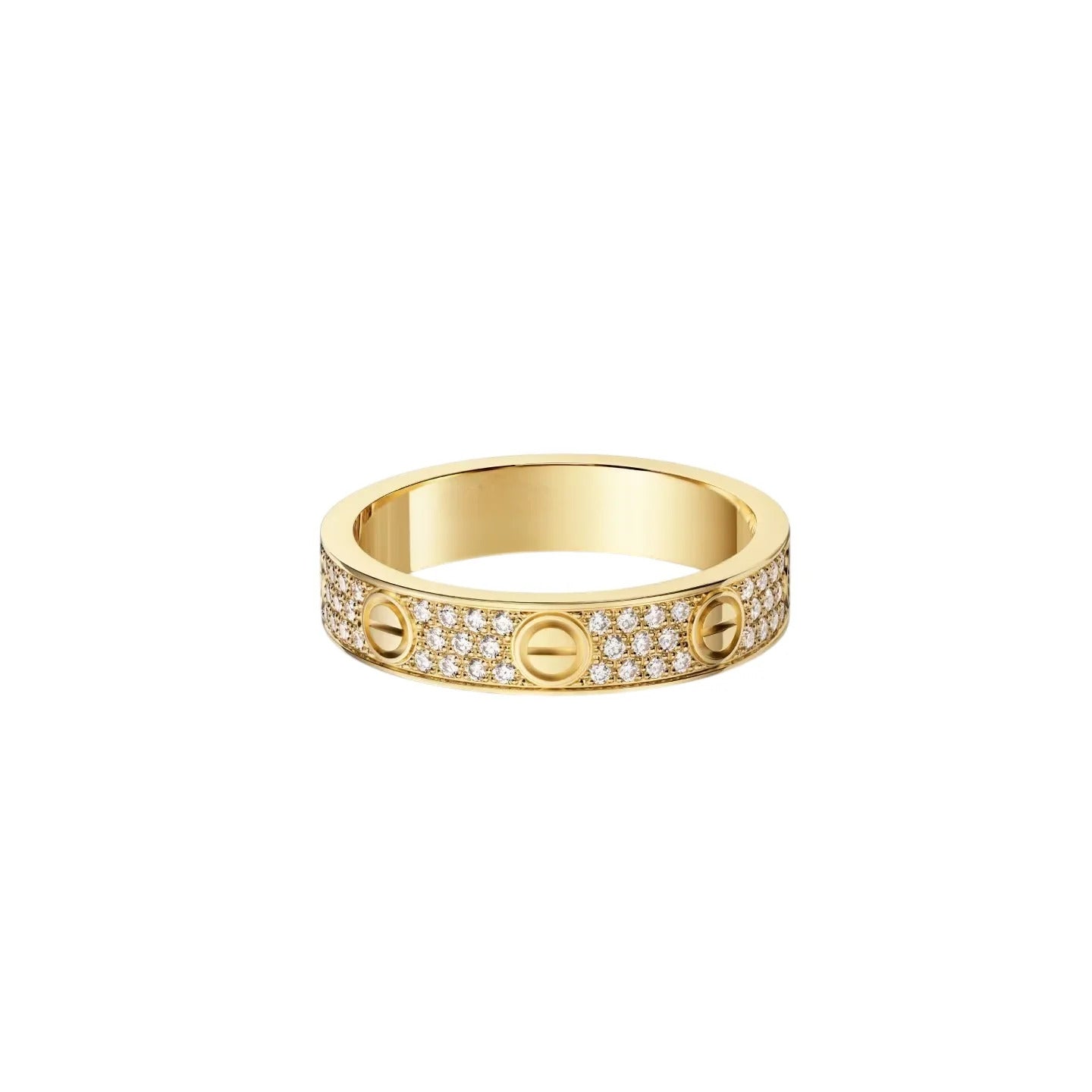 [Lumi Jewelry]LOVE RING 4.0MM DIAMOND PAVED