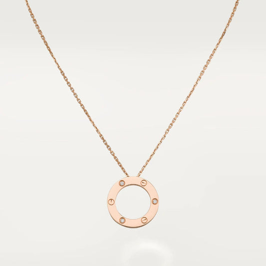 [Lumi Jewelry]LOVE NECKLACE 16MM 3 DIAMONDS