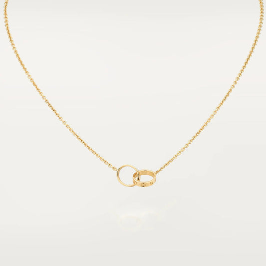[Lumi Jewelry]LOVE NECKLACE DOUBLE RING GOLD
