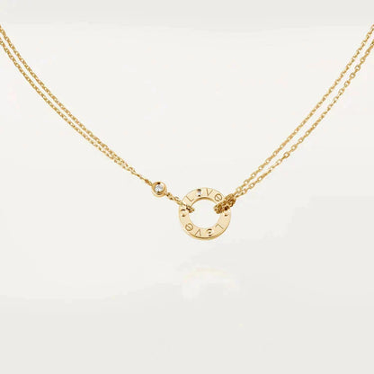 [Lumi Jewelry]LOVE NECKLACE 16MM 2 DIAMONDS