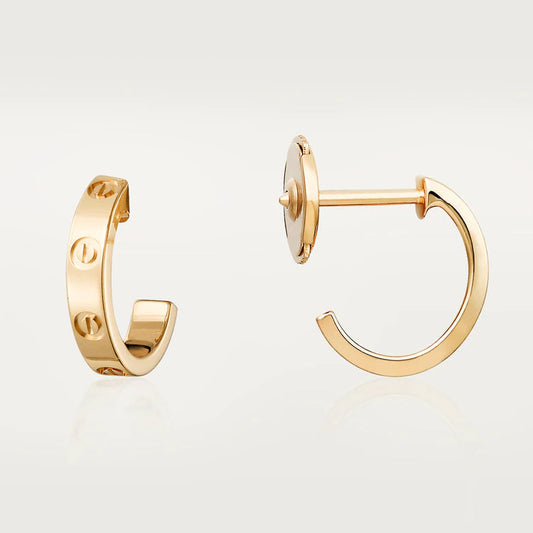 [Lumi Jewelry]LOVE EARRINGS 2.65MM PINK GOLD