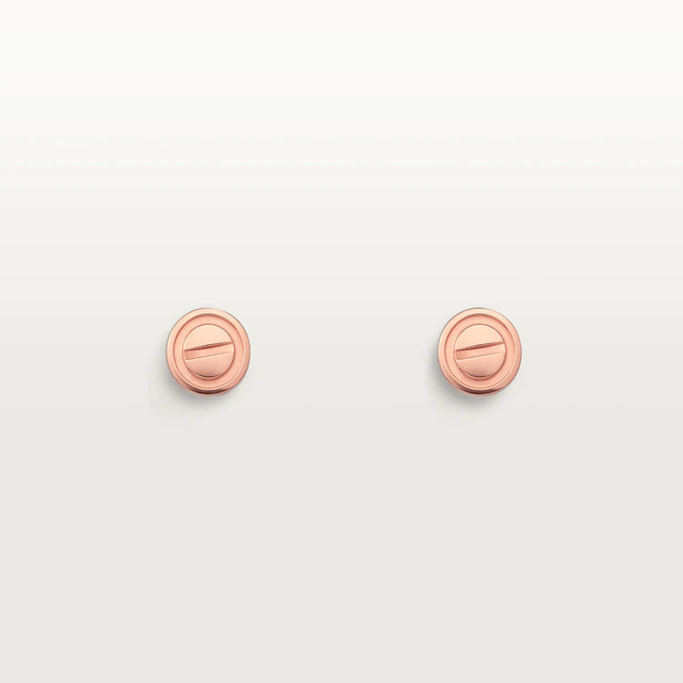 [Lumi Jewelry]LOVE EARRINGS PINK GOLD 10MM