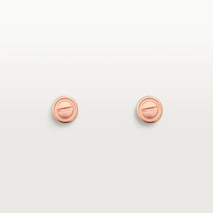 [Lumi Jewelry]LOVE EARRINGS PINK GOLD 10MM