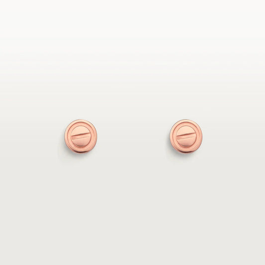 [Lumi Jewelry]LOVE EARRINGS PINK GOLD 10MM