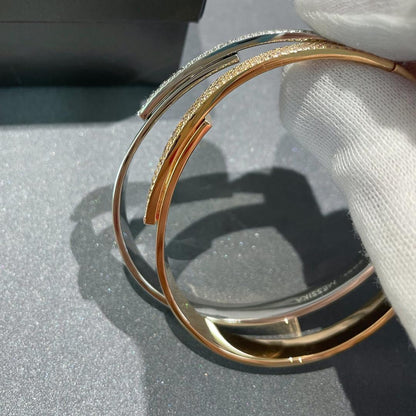 [Lumi Jewelery]Move Noa Rose Gold Pav辿 Diamond Bangle Bracelet