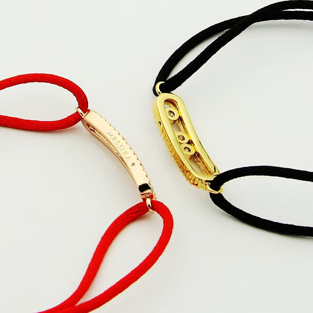 [Lumi Jewelery]Messika Care(s) pink cord pav辿 bracelet