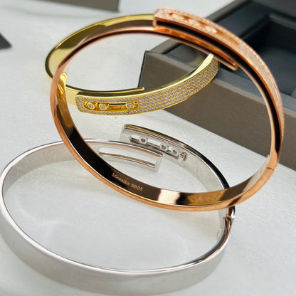 [Lumi Jewelery]Move Noa Rose Gold Pav辿 Diamond Bangle Bracelet