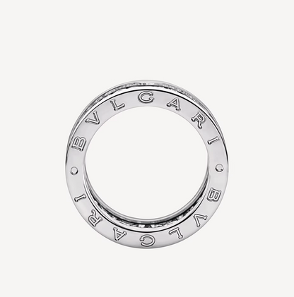 [Lumi Jewelry]ZERO 1 WITH PAVED DIAMONDS ON THE SPIRAL RING