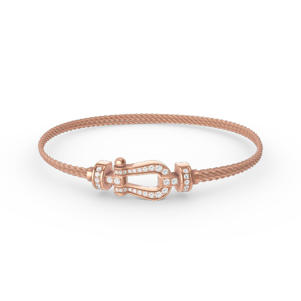 [Lumi Jewelry]FORCE SMALL HORSESHOE  DIAMOND CHAIN ROPE BRACELET