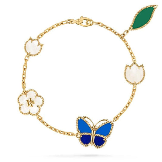 [Lumi Jewelry]LUCKY SPRING BUTTERFLY 5 MOTIF BRACELET