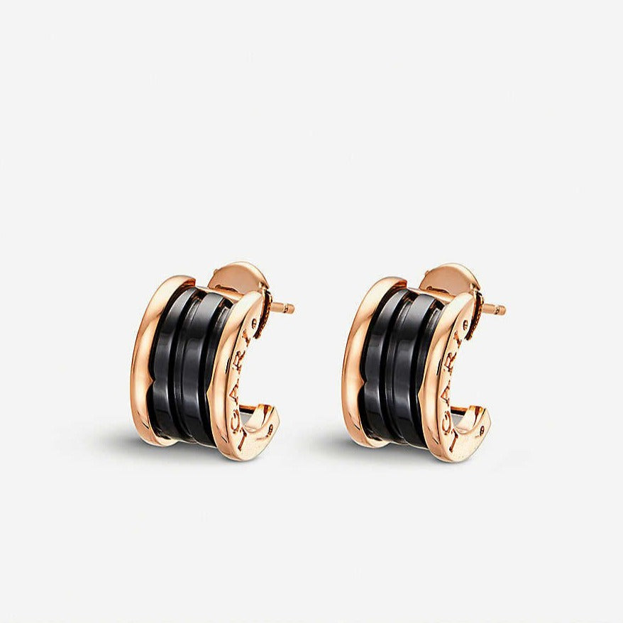 [Lumi Jewelry]ZERO 1 PINK GOLD CERAMIC EARRINGS