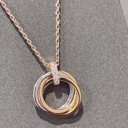 [Lumi Jewelry]TRINITY NECKLACE GOLD  DIAMONDS