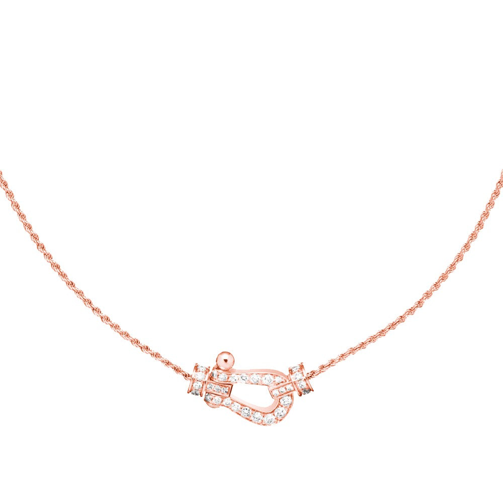[Lumi Jewelry]FORCE 10 PINK GOLD DIAMOND NECKLACE