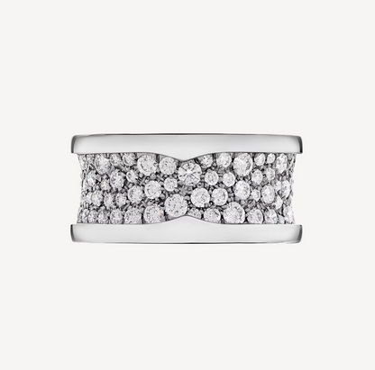[Lumi Jewelry]ZERO 1 WITH PAVED DIAMONDS ON THE SPIRAL RING