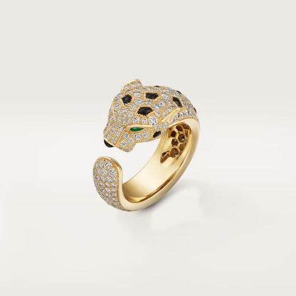 [Lumi Jewelry]PANTHERE SPOTTED FULL DIAMOND MEDIUM RING