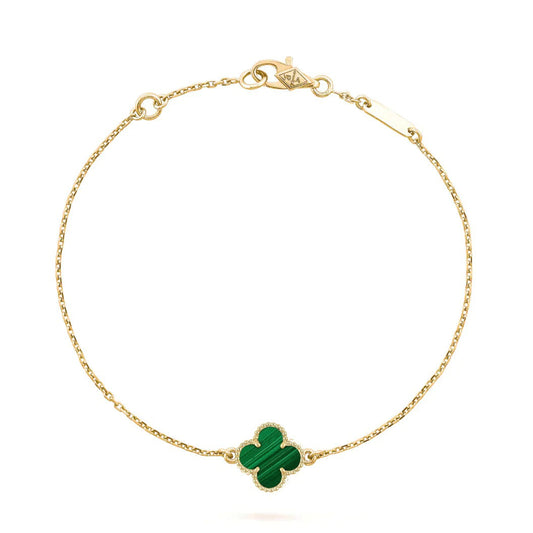 [Lumi Jewelry]CLOVER BRACELET MALACHITE 1 MOTIF