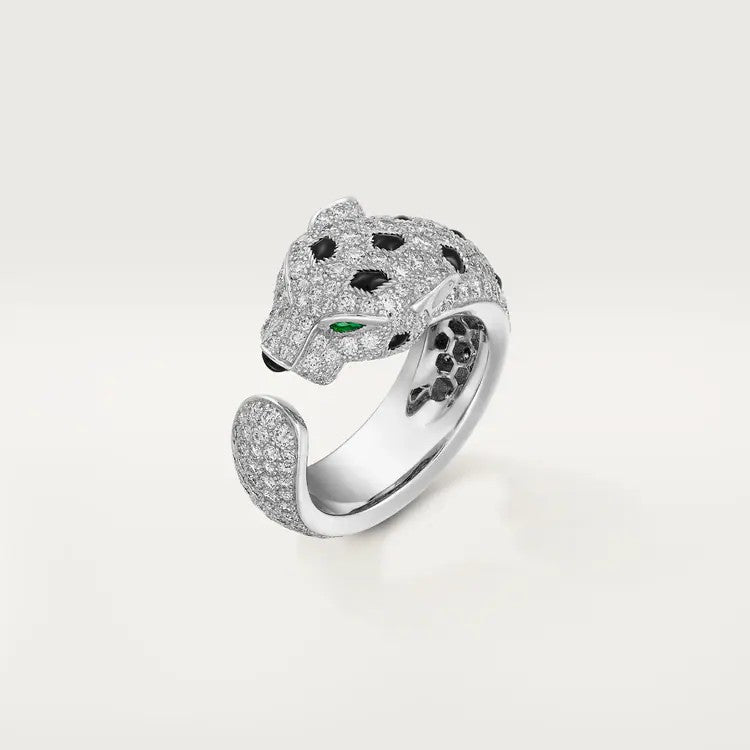 [Lumi Jewelry]PANTHERE SPOTTED FULL DIAMOND MEDIUM RING