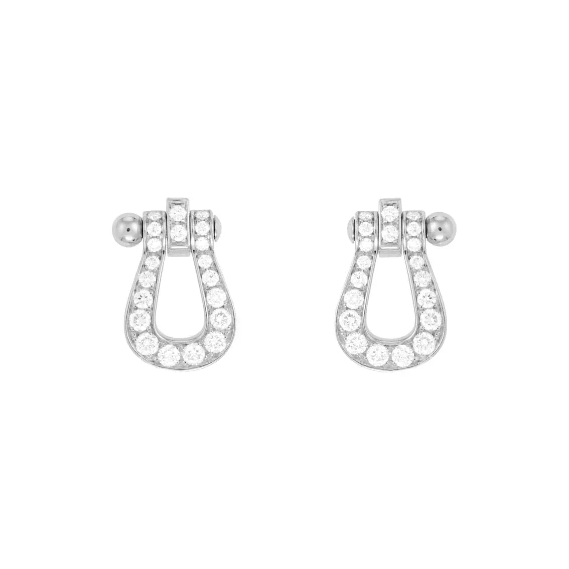 [Lumi Jewelry]FORCE 10 FULL DIAMOND STUD EARRINGS MINI MODEL