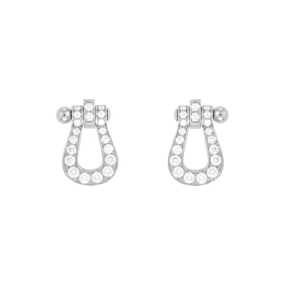 [Lumi Jewelry]FORCE 10 FULL DIAMOND STUD EARRINGS MINI MODEL