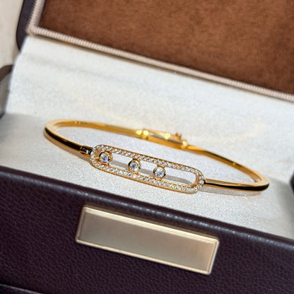 [Lumi Jewelery]Move Pav辿 Diamond Bangle Bracelet M