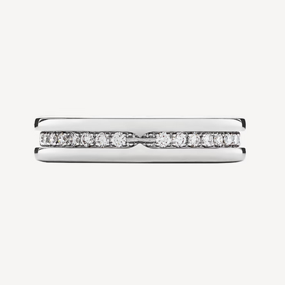 [Lumi Jewelry]ZERO 1 ONE-BAND PAVED DIAMONDS ON THE SPIRAL RING