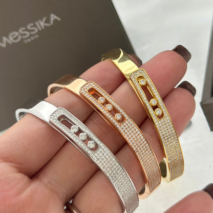 [Lumi Jewelery]Move Noa Rose Gold Pav辿 Diamond Bangle Bracelet