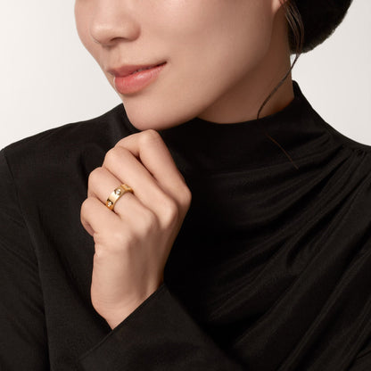 [Lumi Jewelry]LOVE 5.5MM 6 DIAMOND RING