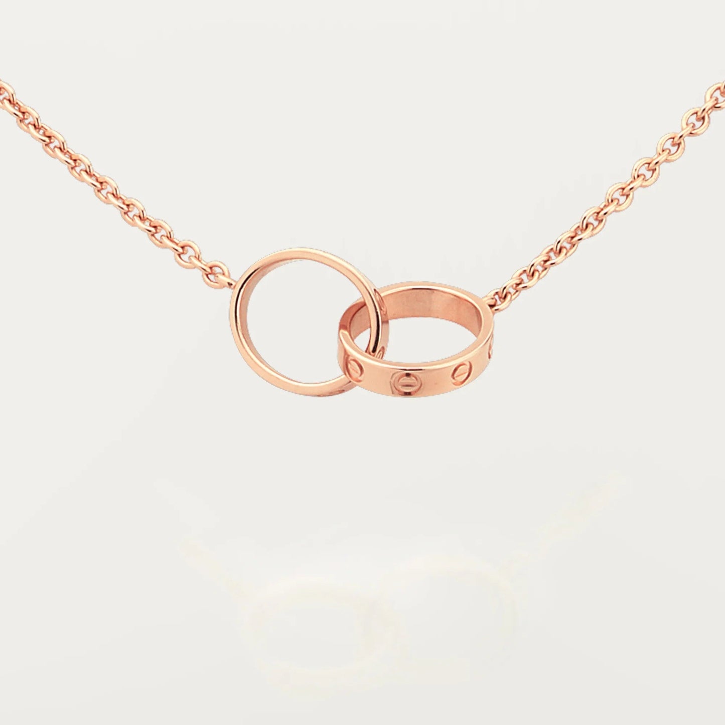 [Lumi Jewelry]LOVE DOUBLE RING NECKLACE