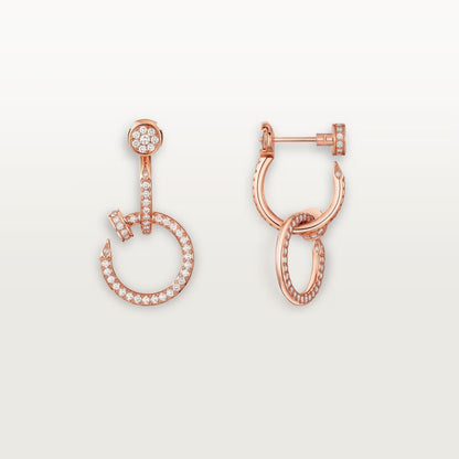 [Lumi Jewelry]JUSTE FULL DIAMOND DOUBLE EARRINGS