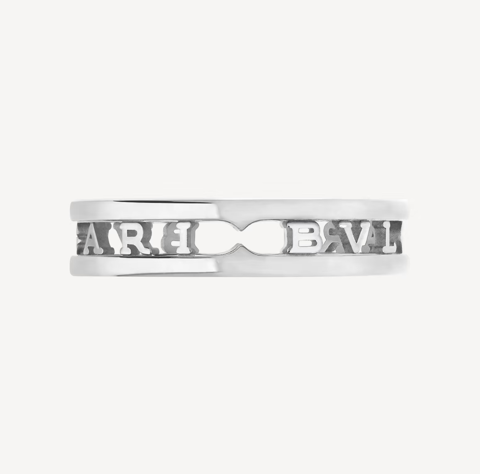 [Lumi Jewelry]ZERO 1 ONE-BAND WITH OPENWORK LOGO SPIRAL RING