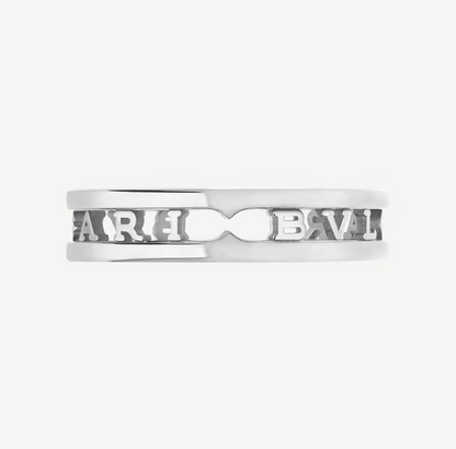 [Lumi Jewelry]ZERO 1 ONE-BAND WITH OPENWORK LOGO SPIRAL RING