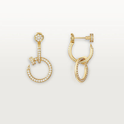 [Lumi Jewelry]JUSTE FULL DIAMOND DOUBLE EARRINGS