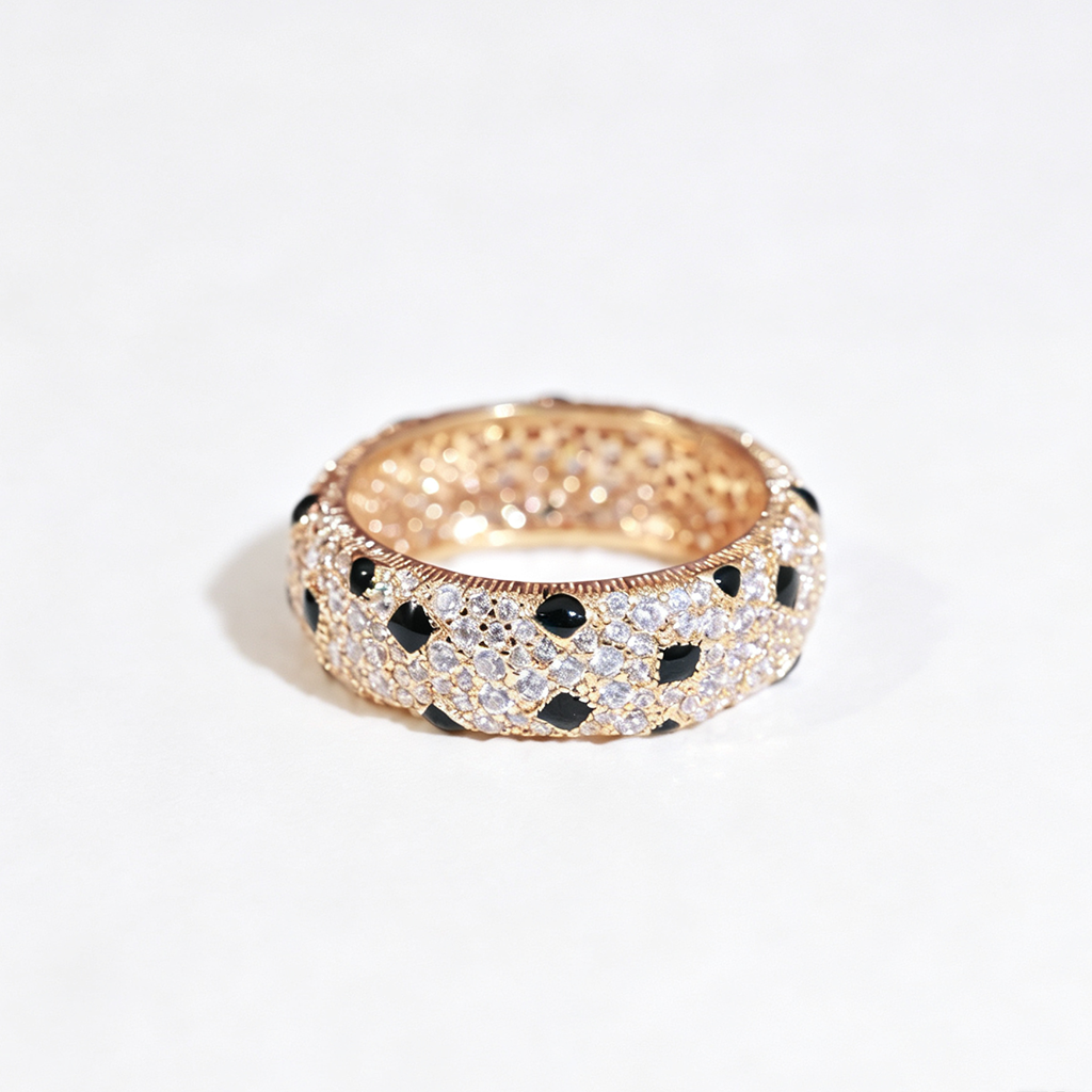 [Lumi Jewelry]PANTHERE SPOTTED FULL DIAMOND RING