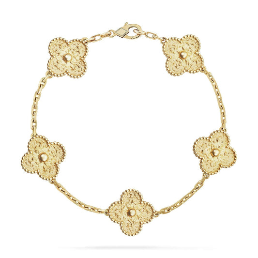 [Lumi Jewelry]CLOVER 5 MOTIFS BRONZING BRACELET