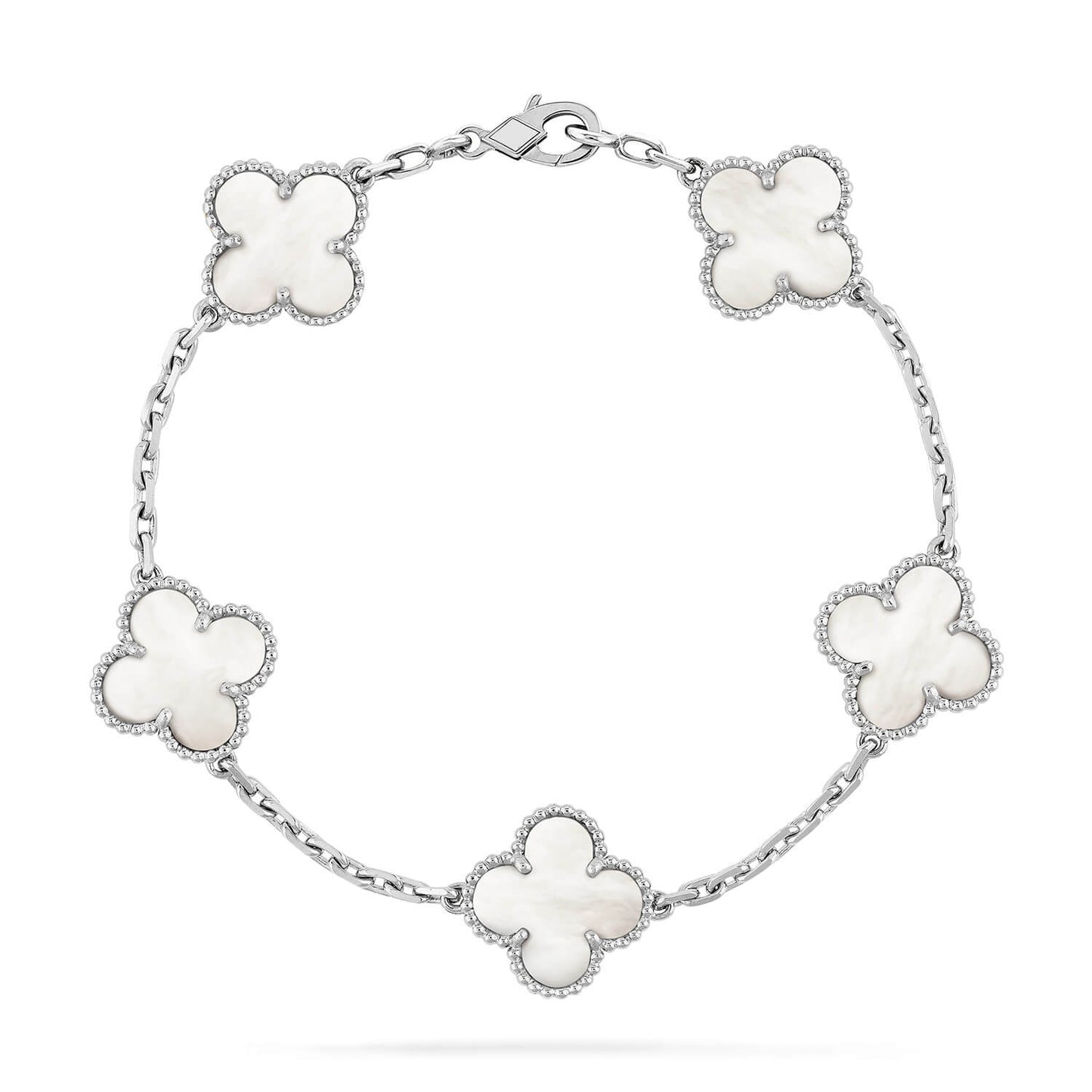 [Lumi Jewelry]CLOVER SILVER MOP 5 MOTIF BRACELET