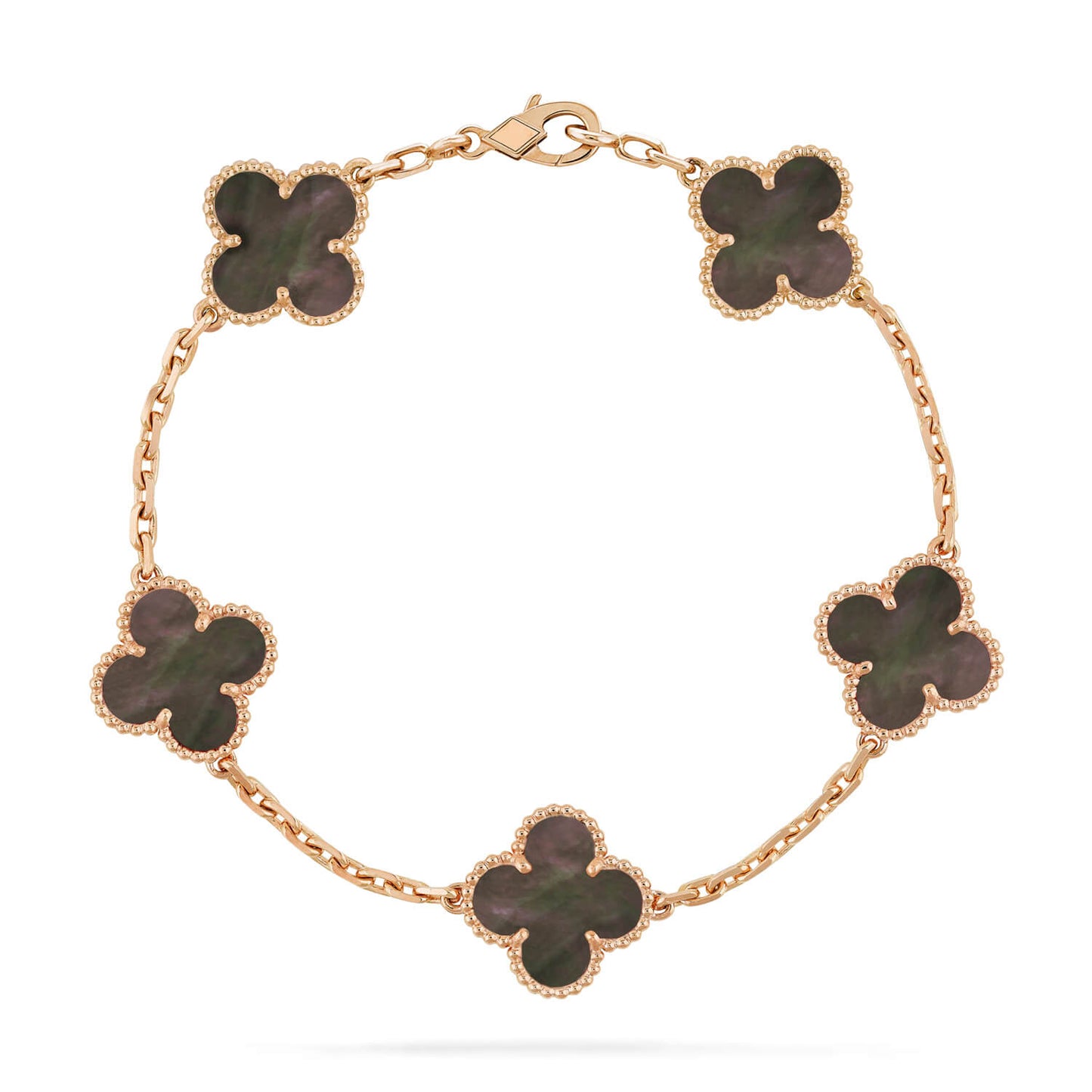 [Lumi Jewelry]CLOVER 5 MOTIF GRAY MOP  BRACELET