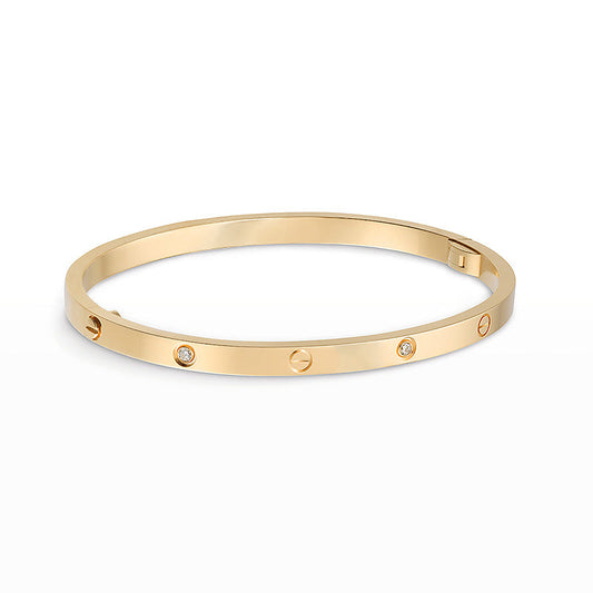 [Lumi Jewelry]LOVE BRACELET 3.65MM 6 DIAMONDS