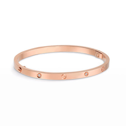 [Lumi Jewelry]LOVE BRACELET 3.65MM 6 DIAMONDS