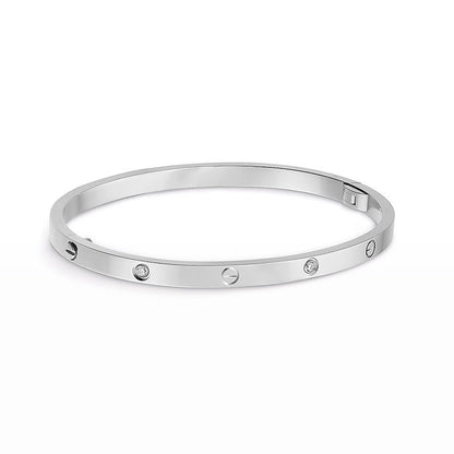 [Lumi Jewelry]LOVE BRACELET 3.65MM 6 DIAMONDS