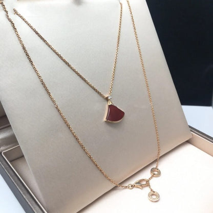 [Lumi Jewelry]DREAM NECKLACE CARNELIAN 1 DIAMOND