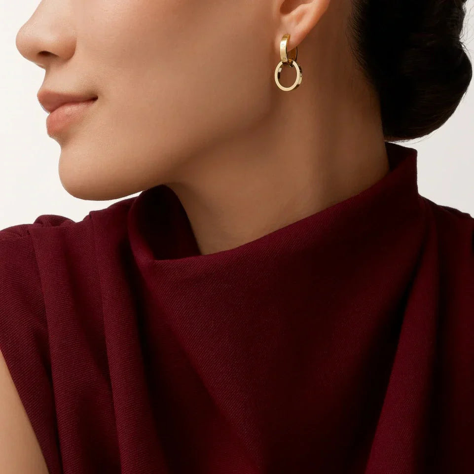 [Lumi Jewelry]LOVE 3.3MM DANGLE EARRINGS