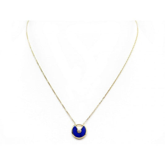 [Lumi Jewelry]AMULETTE ROSE GOLD AGATE NECKLACE