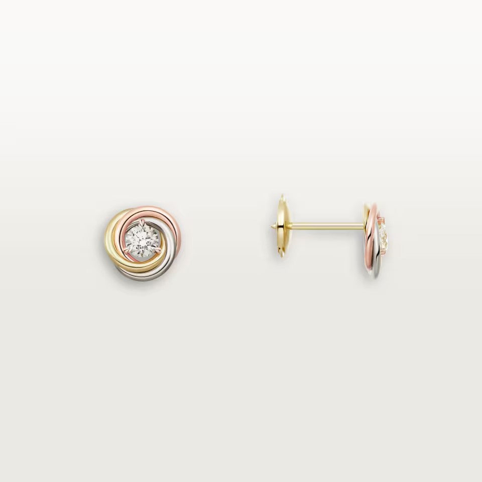 [Lumi Jewelry]TRINITY STUD DIAMOND EARRINGS