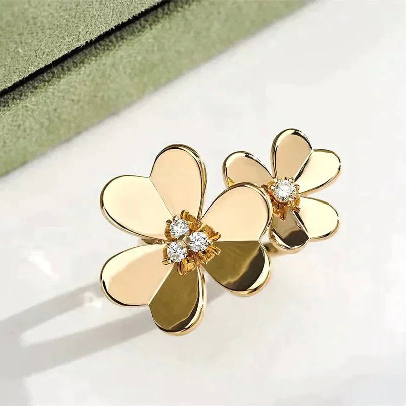 [Lumi Jewelry]CLOVER COMOS GOLD DIAMOND RING