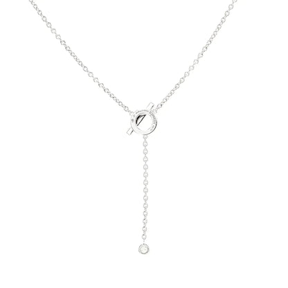 [Lumi Jewelry]FINESSE SILVER DIAMOND NECKLACE