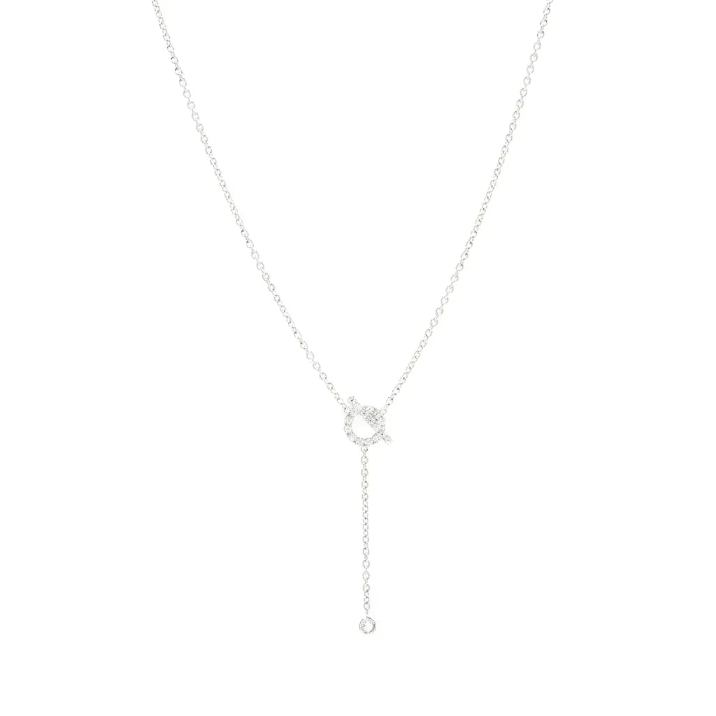 [Lumi Jewelry]FINESSE SILVER DIAMOND NECKLACE