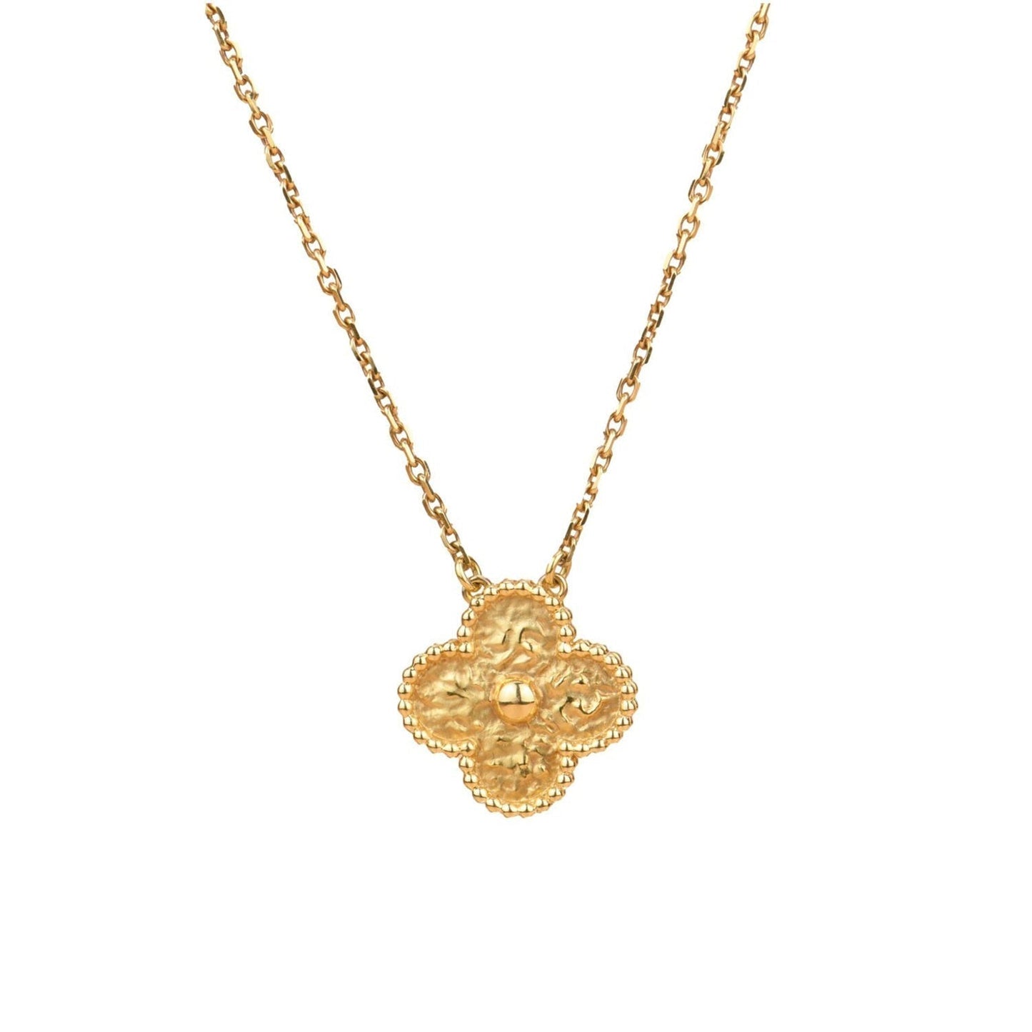 [Lumi Jewelry]CLOVER 15MM  BRONZING NECKLACE